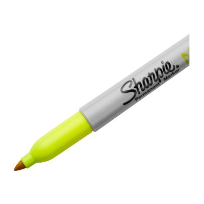 3501178810769-Sharpie - Marqueur permanent - pointe fine - jaune neon-Gros plan-1