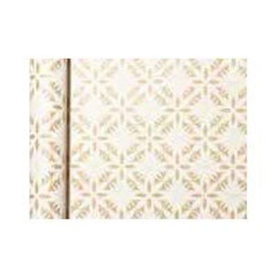3329682238301-Clairefontaine Knalt - emballage cadeau - 35 cm x 5 m - blanc floral - papier kraft - 1 ro-P_300029232_1-0
