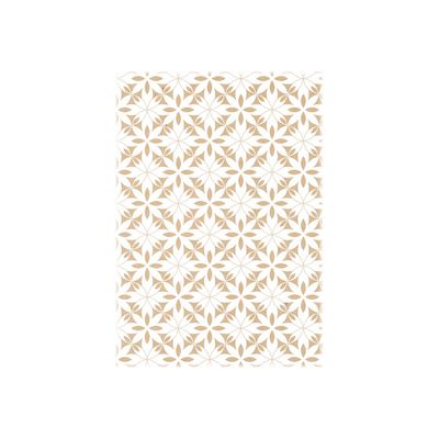 3329682238301-Clairefontaine Knalt - emballage cadeau - 35 cm x 5 m - blanc floral - papier kraft - 1 ro-P_300029232_2-1