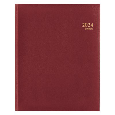 5412303005067-Agenda Lima Concorde - 1 semaine sur 2 pages - 21 x 27 cm - bordeaux - Brepols--0