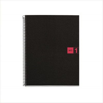 8422593024720-Miquelrius The Original - Cahier de notes - reliure à spirale - A4 (210 x 297 mm) - 80 feuilles / 160 pages - petits carreaux - 4 trous - rouge - po--0