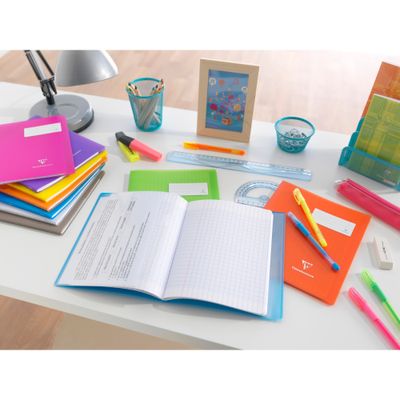 3037929814019-Clairefontaine Koverbook - Cahier polypro 24 x 32 cm - 96 pages - grands carreaux (Seyes) - disponible dans dif--12