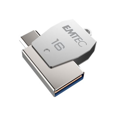 3126170159144-Emtec Mobile & Go T250C type-C - clé USB 16 Go - USB 2.0-Angle droit-0