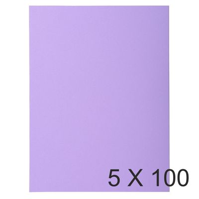 3288583301081-Exacompta Super 210 - 5 Paquets de 100 Chemises - 210 gr - lilas--0