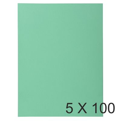 3288583301210-Exacompta Super 210 - 5 Paquets de 100 Chemises - 210 gr - vert vif--0