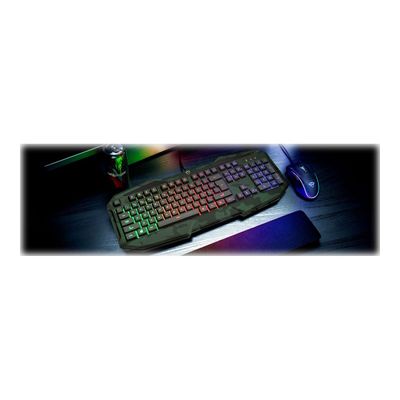 8713439234138-Trust GXT 830 RW-C Avonn - clavier gamer filaire - Azerty - rétroéclairé - camouflage -Angle gauche-3