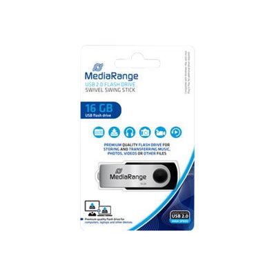 4260057126214-MediaRange USB Flash-Drive - clé USB 16 Go - USB 2.0-Avant-2