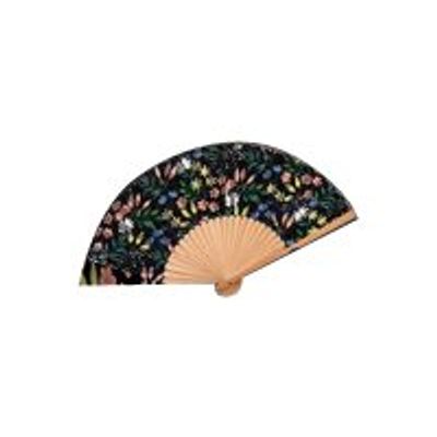 3700572751337-Kiub Bug Art - Eventail en bambou - Liberty noir-Avant-0