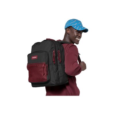5400879256006-EASTPAK Pinnacle - Sac à dos 2 compartiments - 42 cm - Blackout striped red-Angle droit-4