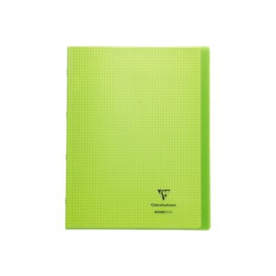 3037929846034-Clairefontaine Koverbook - Cahier polypro 24 x 32 cm - 48 pages - petits carreaux (5x5 mm) - vert-Avant-0
