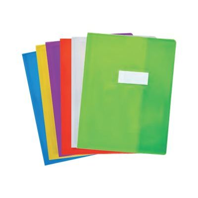 2012346002554-Oxford - Protège cahier sans rabat - 24 x 32 cm - Cristal Luxe - bleu-Avant-1