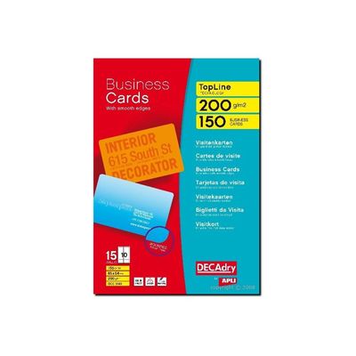 0000000033435-Apli DECAdry - Papier pour 150 cartes de visite coins arrondis 85 x 54 mm - 200 g/m² - 15 feuille-Avant-0