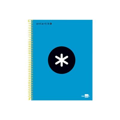 8423473745926-Antartik - Cahier à spirale A5 - 240 pages - petits carreaux (5x5 mm) - bleu-Avant-0