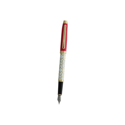 3219918242625-Enzo Varini Taormina XL Nakara - Stylo plume - rouge-Angle gauche-0
