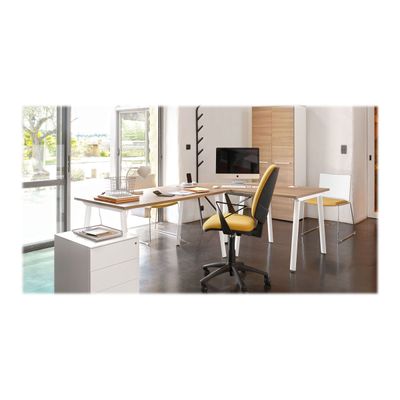 3483600714275-Caisson mobile ARPE/SUNDAY - Profondeur 54 cm - 3 tiroirs - métal laqué blanc-Gros plan-1