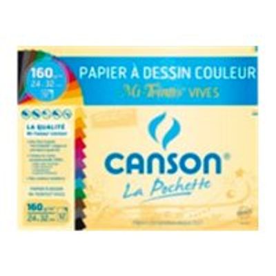 3148950027559-Canson - Pochette papier à dessin - 8 feuilles - A3 - 160 gr - noir-Avant-0