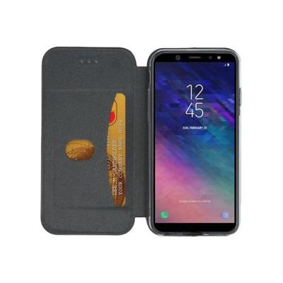 3700539510748-iBroz folio en cuir - porte folio en cuir pour Samsung Galaxy A6 - noir-Avant-2