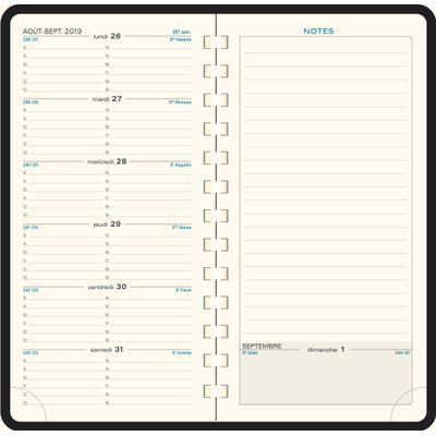 0404000073307-Espace 17S - Recharge Agenda spiralé 1 semaine sur 2 pages - 9 x 17,5 cm - Janvier à Dé-P_400007330_2-0