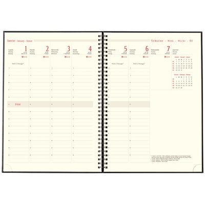 3664447091105-Agenda à spirale Glasgow - 1 semaine sur 2 pages - A4 - disponible dans différentes couleurs--5