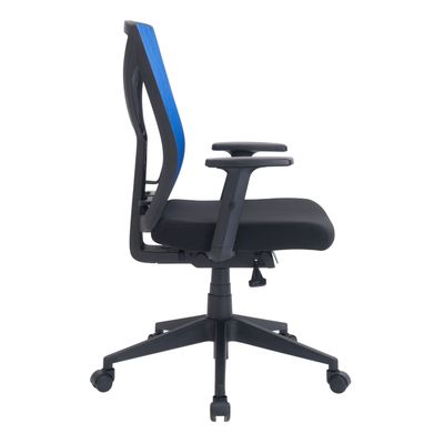 3397701635875-Fauteuil de bureau MARVIN - Accoudoirs réglables - noir et bleu--2