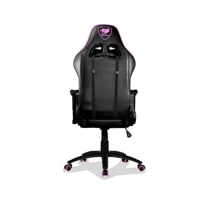 4715302442569-Fauteuil gamer Armor One - accoudoirs réglables - appui-tête intégré - noir et rose--3