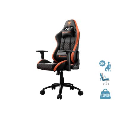 4715302442972-Fauteuil gamer Armor Pro - accoudoirs réglables - noir et orange--0