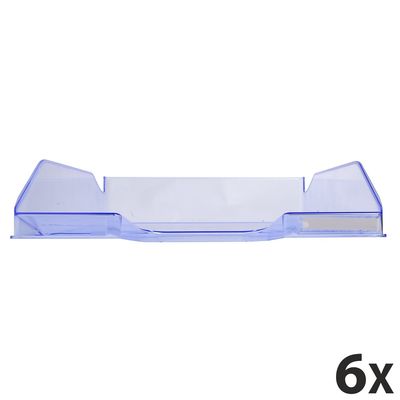 9002493014664-Exacompta COMBO Glossy - 6 Corbeilles à courrier bleu--0