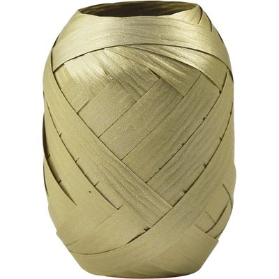 3663619059967-Clairefontaine Eurowrap Christmas - Bolduc mat - ruban d'emballage cadeau - or--0