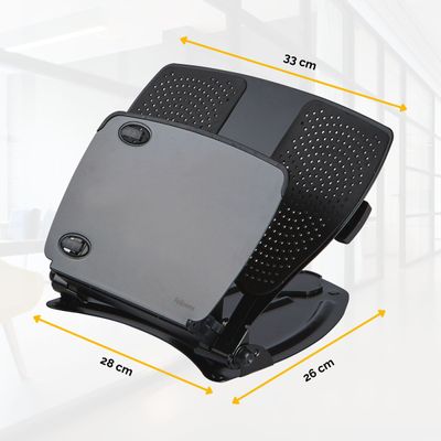 0043859611164-Fellowes Professional Series Laptop - support pour ordinateur portable avec port USB--1
