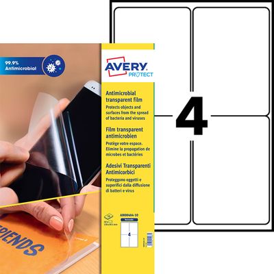5014702142871-Avery - 40 Films Antimicrobiens - 139 x 99,1mm - adhésif amovible--0