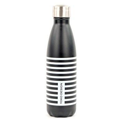 3411800016943-Gourde Bouteille isotherme - noir/blanc - Yoko Design--0