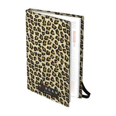 3147280194078-Agenda Morgan - 1 jour par page - 12 x 17 cm - couverture fourrure léopard amovible - Hamelin--1