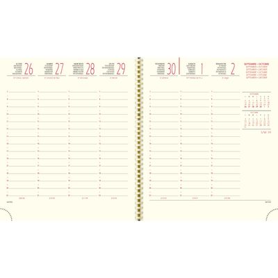 3660942072250-Agenda Nil septembre à décembre - 1 semaine sur 2 pages - 15 x 17 cm - disponible dans différentes cou--3