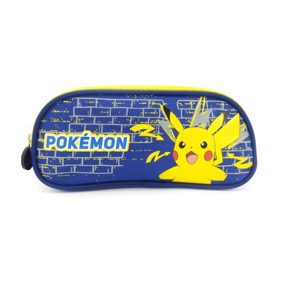 3700516280022-Trousse rectangulaire Pokemon - 2 compartiments - bleu marine - Bagtrotter--0