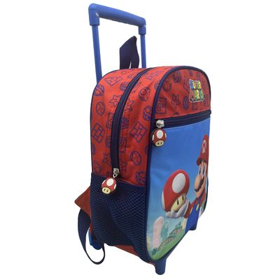5411217525081-Sac à dos à roulettes Super Mario - 1 compartiment - bleu et rouge - Bagtrotter--1