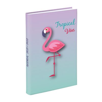 3135257192592-Agenda Tropical Vibes avec stickers - 1 jour par page - 12 x 17 cm - 2 modèles disponibles - Viquel--2