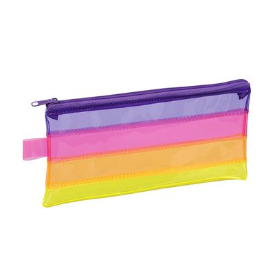 3135259797313-Trousse Happy Fluo - 1 compartiment - disponible dans différentes couleurs transparentes - Viquel--1