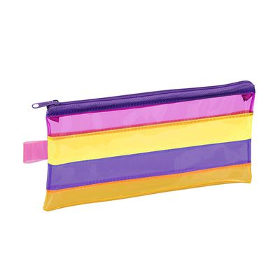 3135259797313-Trousse Happy Fluo - 1 compartiment - disponible dans différentes couleurs transparentes - Viquel--2