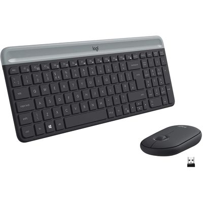 5099206086463-Logitech MK470 - Ensemble clavier et souris sans fil - ultra fin - Azerty - graphite--7