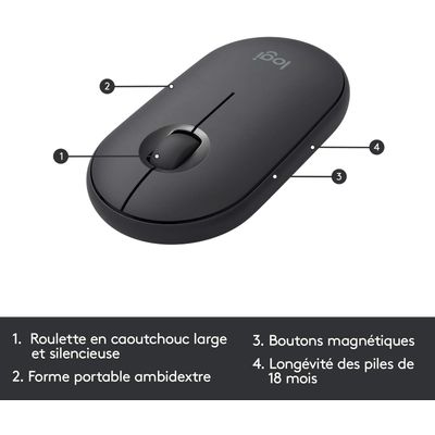 5099206086463-Logitech MK470 - Ensemble clavier et souris sans fil - ultra fin - Azerty - graphite--9