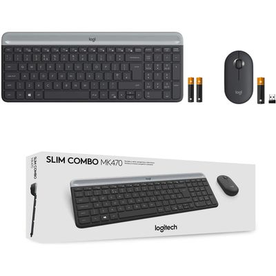 5099206086463-Logitech MK470 - Ensemble clavier et souris sans fil - ultra fin - Azerty - graphite--11