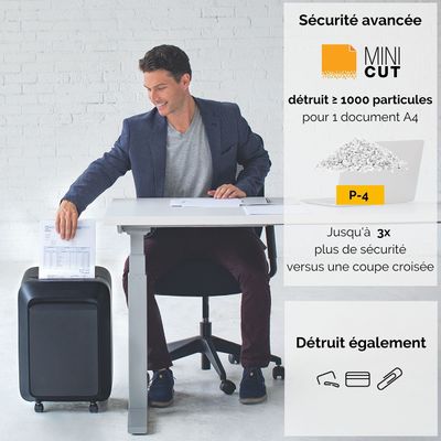 043859763825-Fellowes Powershred LX210 - destructeur de documents coupe croisée mini-cut - 16 feuilles - Corbeille 2--9