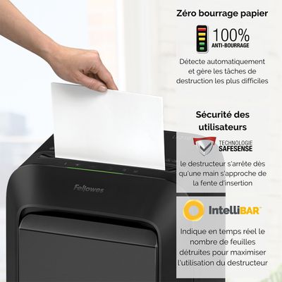 043859763825-Fellowes Powershred LX210 - destructeur de documents coupe croisée mini-cut - 16 feuilles - Corbeille 2--7