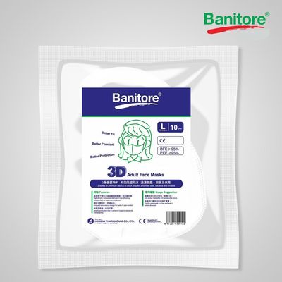 6973071550122-Masque ergonomique individuel 3D à usage unique - Taille L--2