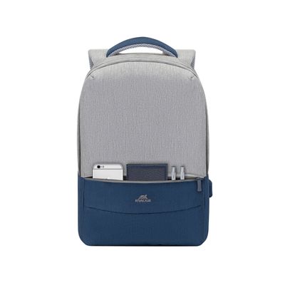 4260403578292-RIVACASE Prater - Sac à dos connecté pour ordinateur portable 15,6" - gris/bleu nuit--13