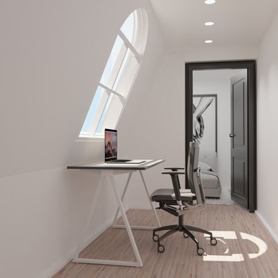 0000006695736-EasyHome - Bureau télétravail LV9 110 cm - blanc/noir--2