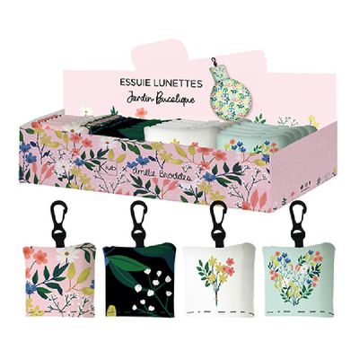 3700572751320-Kiub Jardin Bucolique - Essuie-lunettes avec mousqueton - disponible dans différents modèles--0
