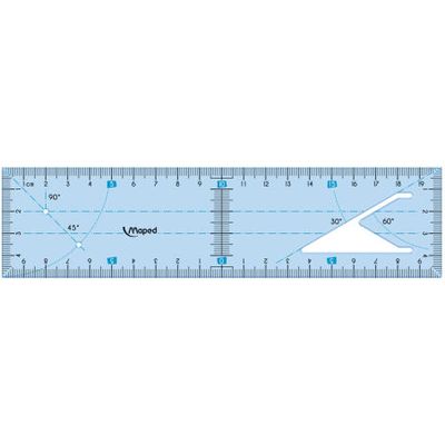 3154142801104-Maped - Règle équerre 2-en-1 - bleu transparent--0