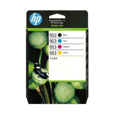 0195122352196-HP 953 Pack de 4 - noir et 3 couleurs - cartouche d'encre originale (6ZC69AE)--0