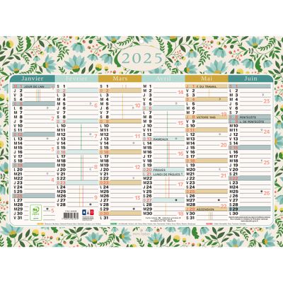 3660942061070-Calendrier Mini Labo - 6 mois par face - 22 x 29,5 cm - Exacompta--0